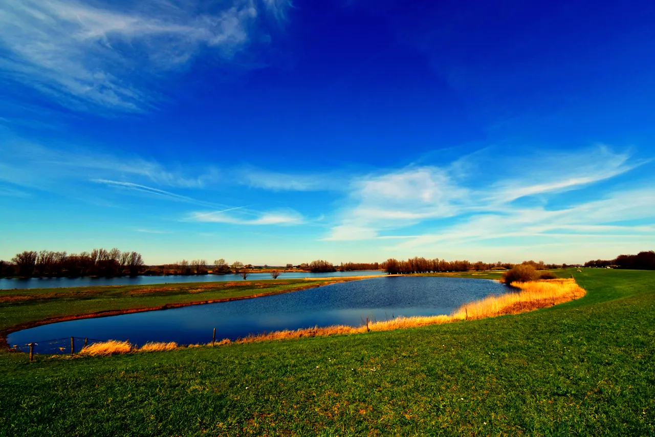 A dike along the river